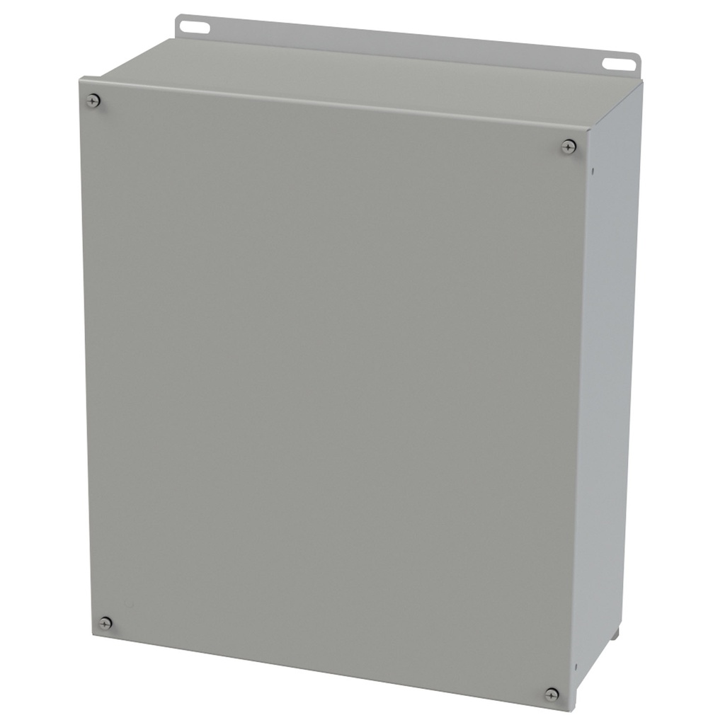 NEMA 3R, 4, 12 Enclosure, Wallmount, 16.125" H x 14" W x 6" D, Carbon Steel, Powder Coat gray