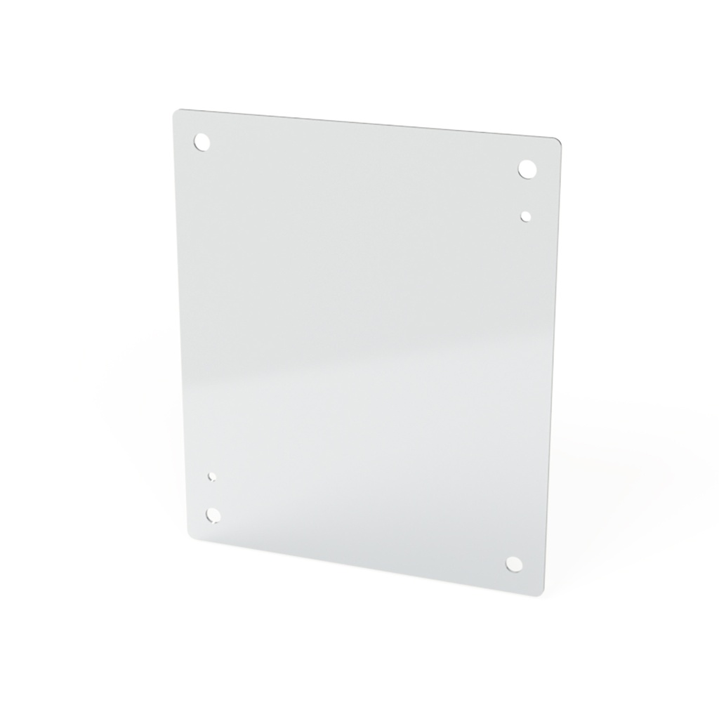 Enclosure Sub-Panel, 13" H x 11" W, Carbon Steel, Powder Coat White