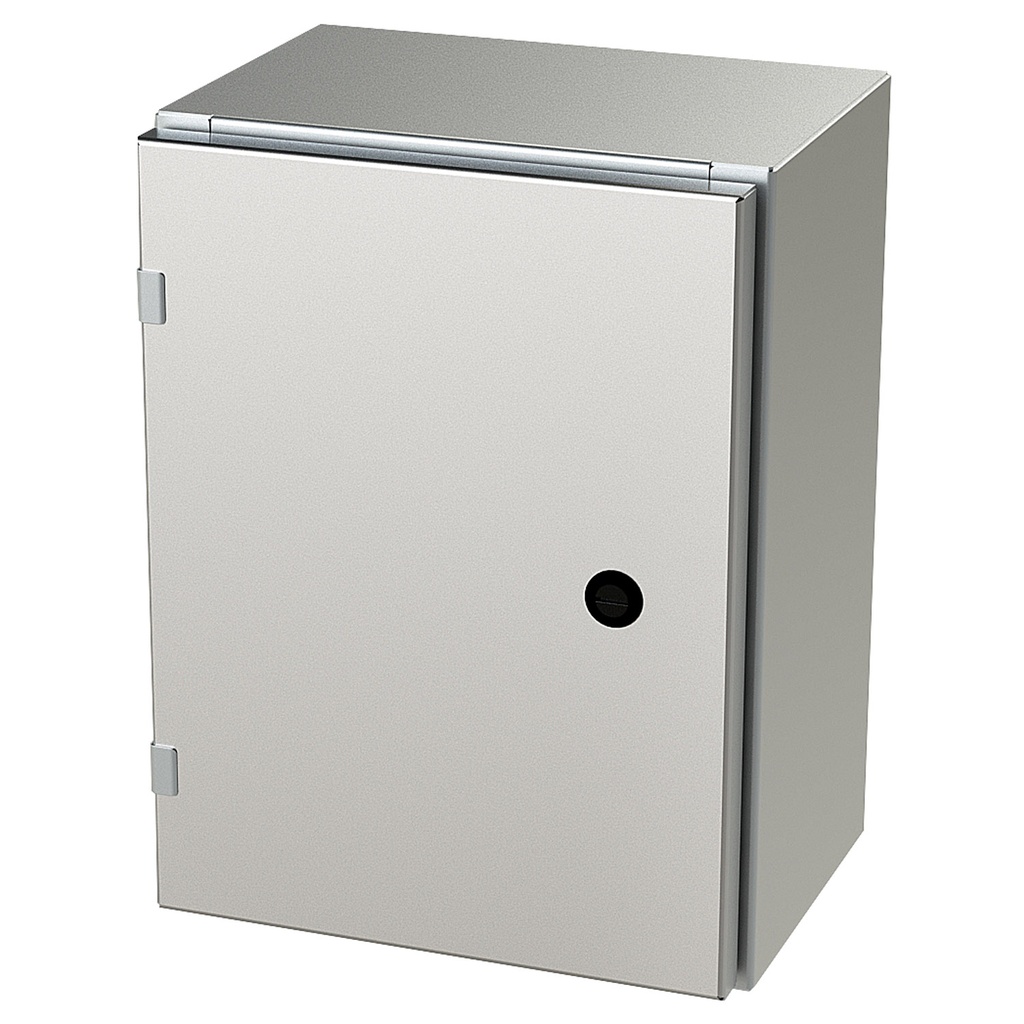 NEMA 4X Enclosure, Wallmount, 16" H x 12" W x 8" D, 304 Stainless Steel