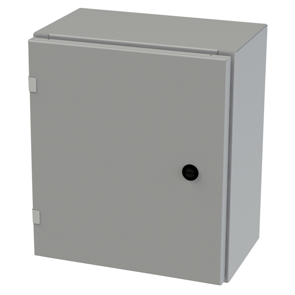NEMA 3R, 4, 12 Enclosure, Wallmount, 16" H x 14" W x 8" D, Carbon Steel, Powder Coat gray, Heavy Duty