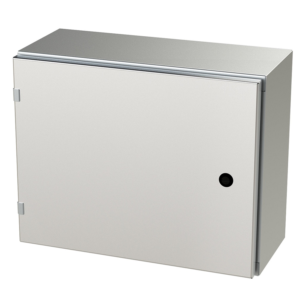 NEMA 4X Enclosure, Wallmount, 16" H x 20" W x 8" D, 304 Stainless Steel