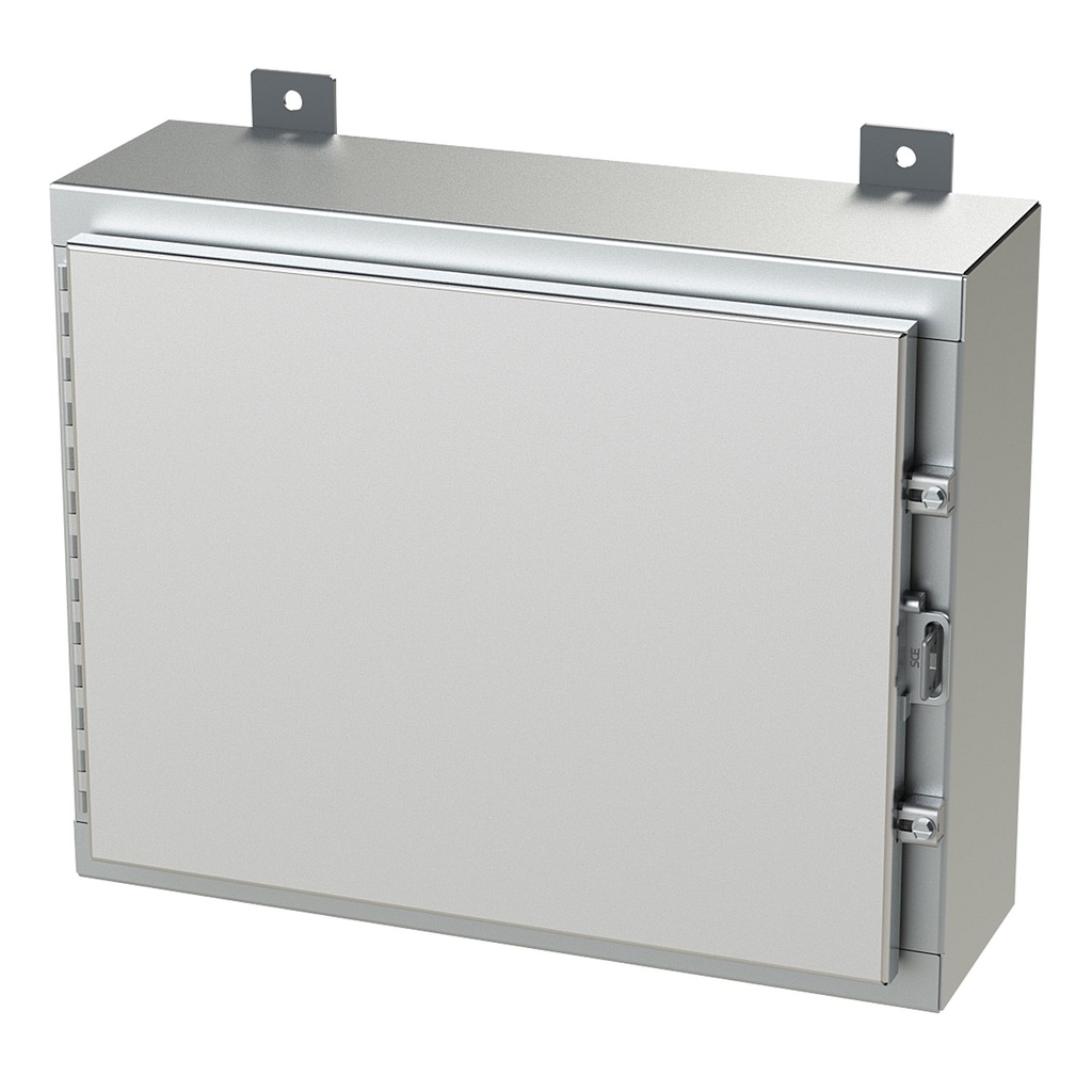NEMA 4X Enclosure, Wallmount, 16" H x 20" W x 6" D, 304 Stainless Steel