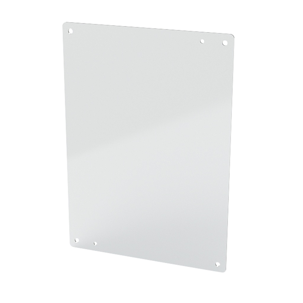 Enclosure Sub-Panel, 14" H x 10" W, Carbon Steel, Powder Coat White