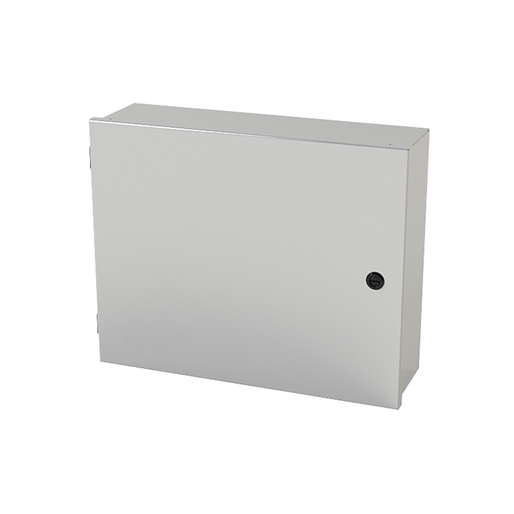NEMA 1 Enclosure, Wallmount, 16" H x 20" W x 6" D, Carbon Steel, Powder Coat gray