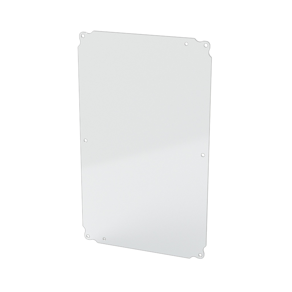 Enclosure Sub-Panel, 15" H x 9" W, Carbon Steel, Powder Coat White