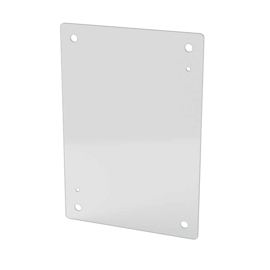 Enclosure Sub-Panel, 13" H x 9" W, Carbon Steel, Powder Coat White
