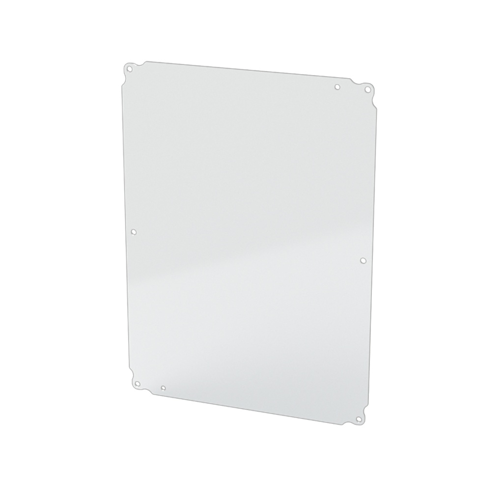 Enclosure Sub-Panel, 15" H x 11" W, Carbon Steel, Powder Coat White