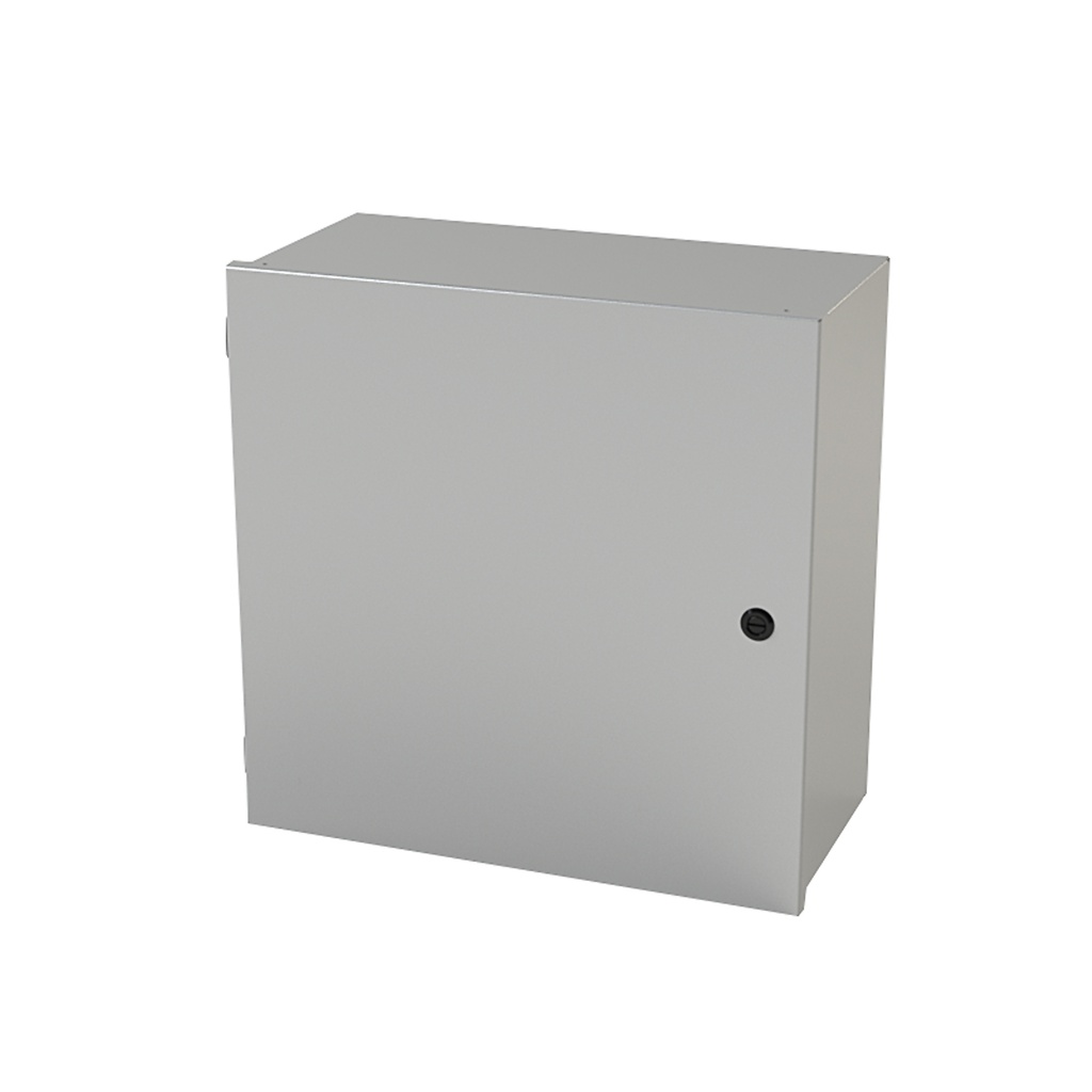 NEMA 1 Enclosure, Wallmount, 20" H x 20" W x 10" D, Carbon Steel, Powder Coat gray