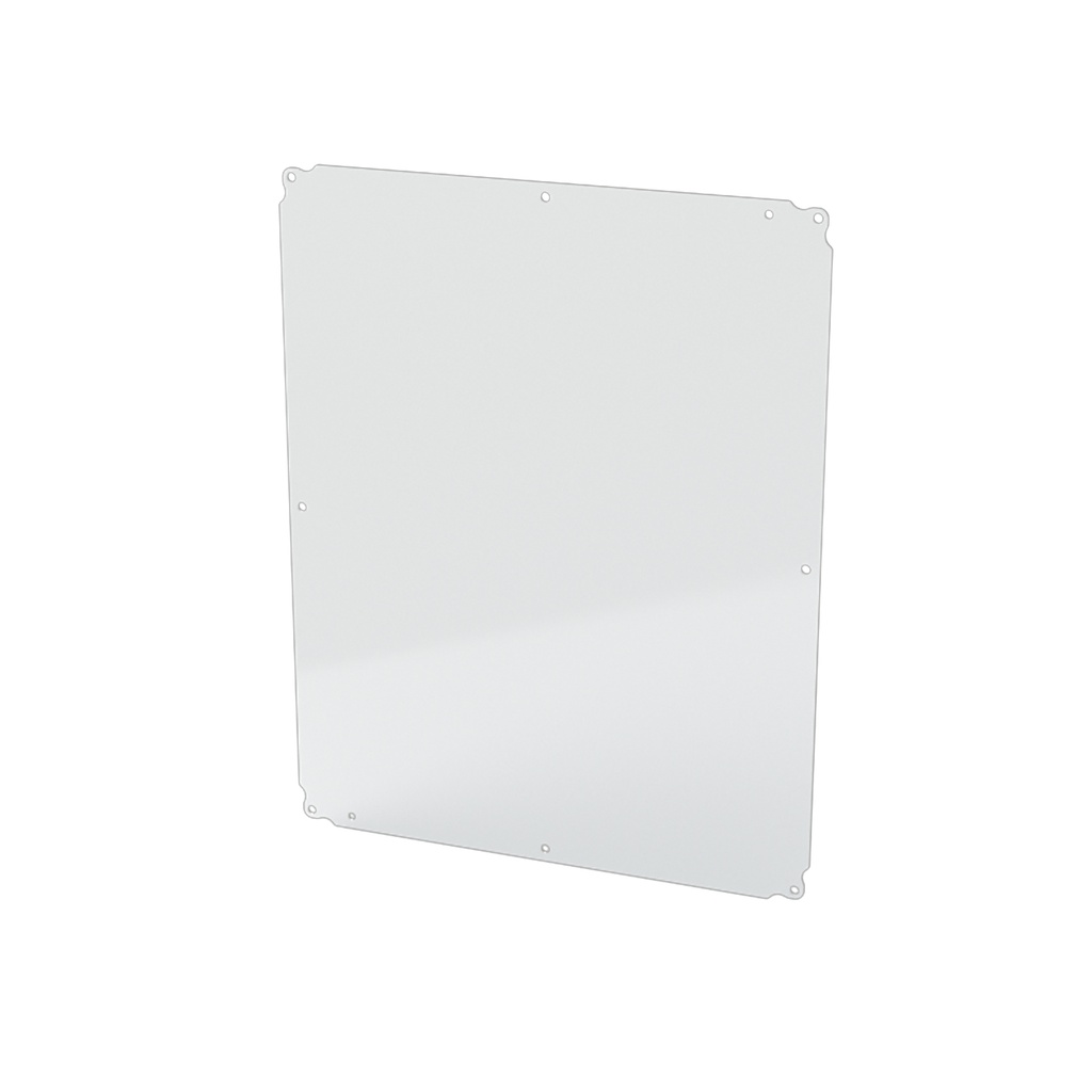 Enclosure Sub-Panel, 19" H x 15" W, Carbon Steel, Powder Coat White