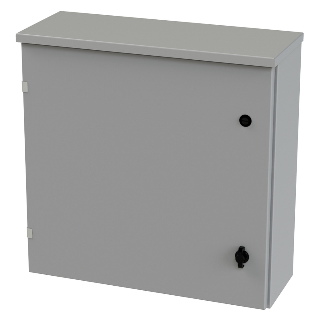 NEMA 3R Enclosure, Wallmount, 24" H x 24" W x 8" D, Galvannealed Steel, gray