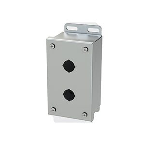Push Button Enclosure, 22.5mm, 2 Hole, 304 Stainless Steel, NEMA 4X