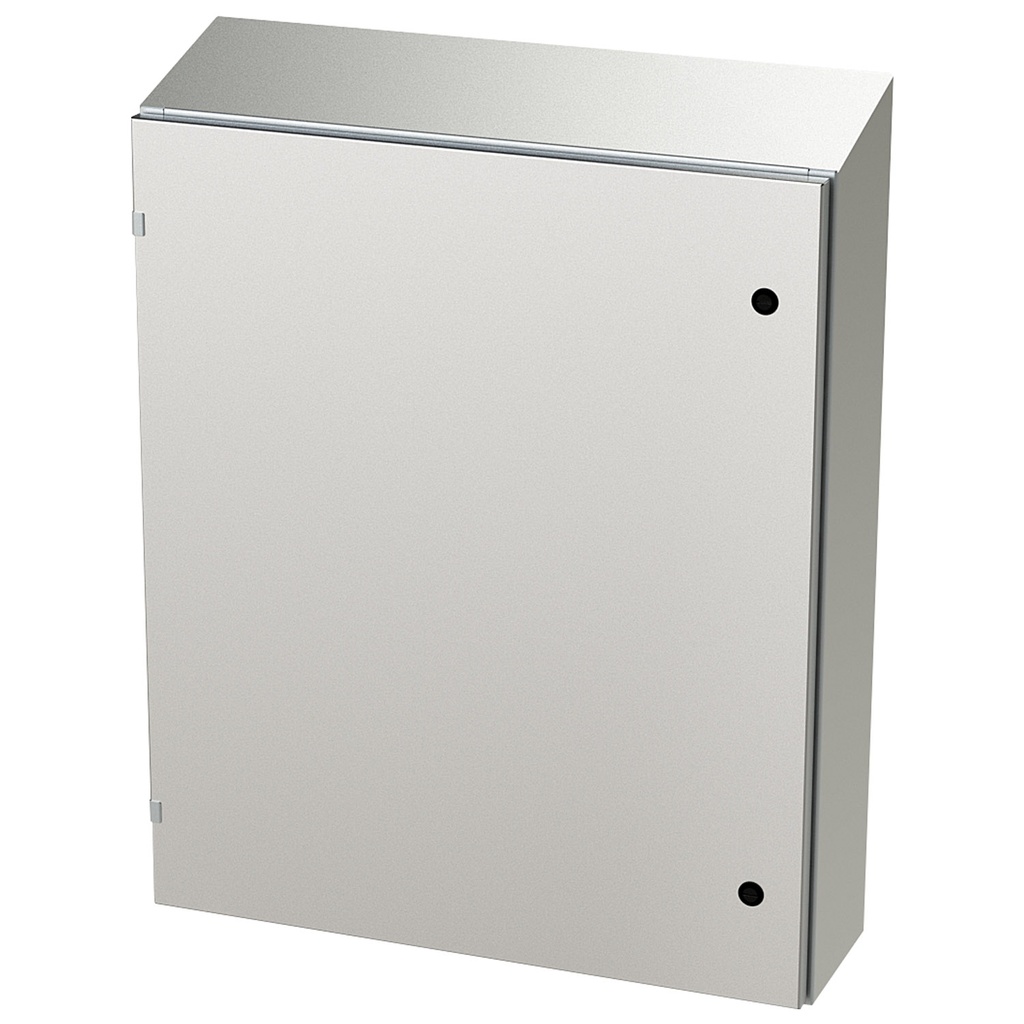 NEMA 4X Enclosure, Slope Top, Wallmount, 36" H x 30" W x 8" D, 304 Stainless Steel