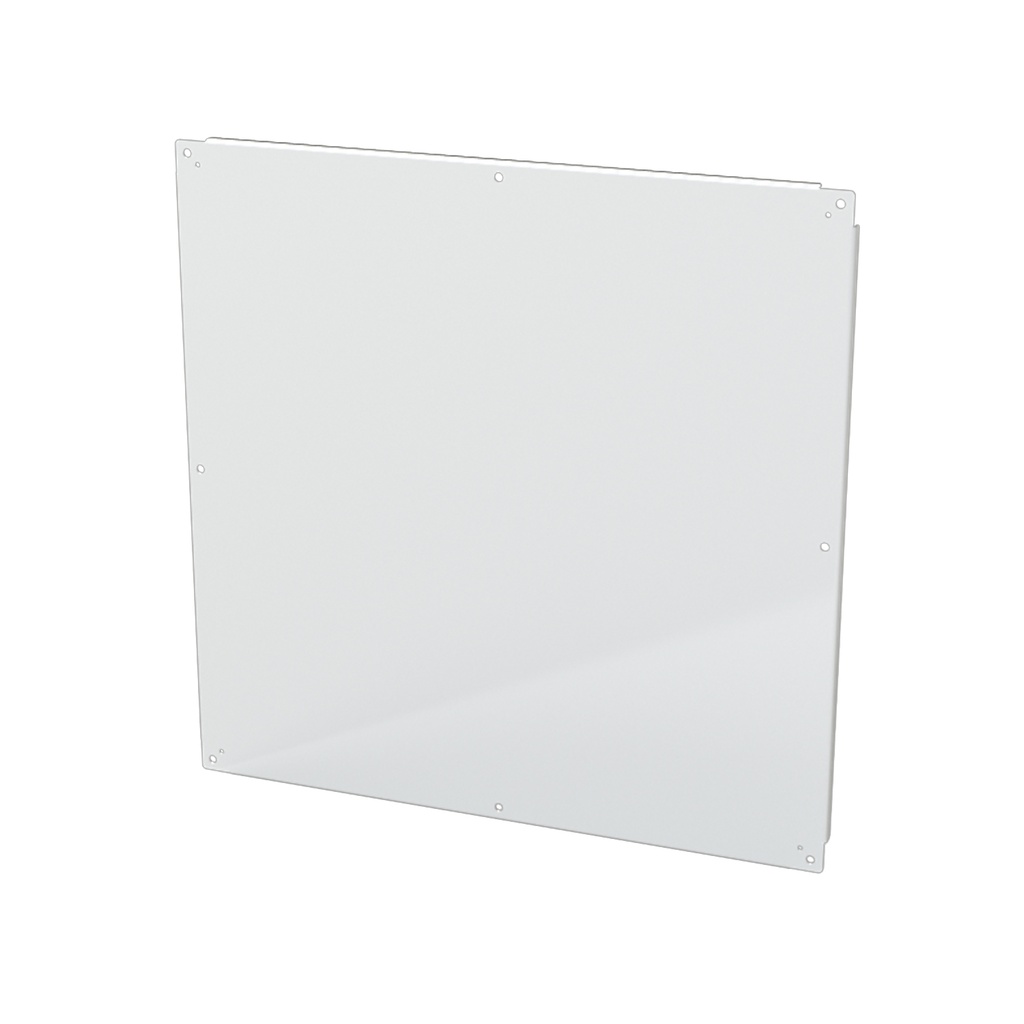 Enclosure Sub-Panel, 39" H x 39" W, Carbon Steel, Powder Coat White