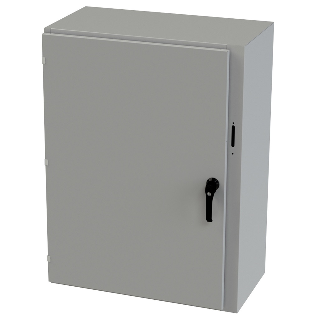 NEMA 3R Enclosure, Wallmount, 42" H x 31.375" W x 16" D, Carbon Steel, Powder Coat gray