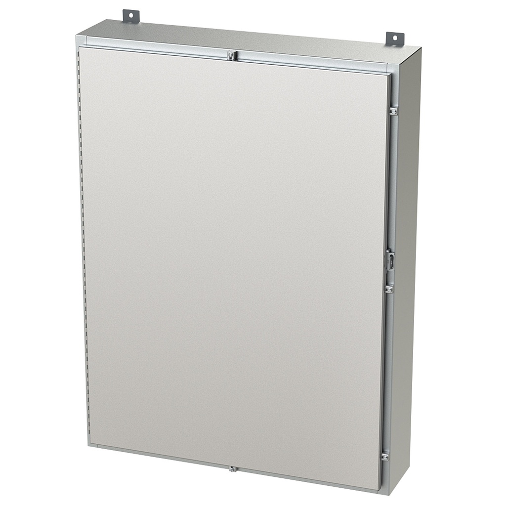 NEMA 4X Enclosure, Wallmount, 48" H x 36" W x 8" D, 304 Stainless Steel