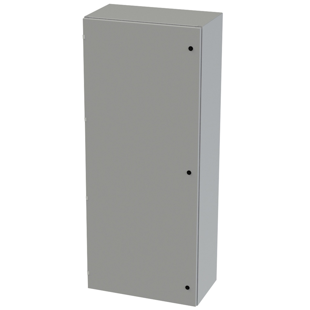 NEMA 3R, 4, 12 Enclosure, Wallmount, 72" H x 30" W x 16" D, Carbon Steel, Powder Coat gray, Heavy Duty