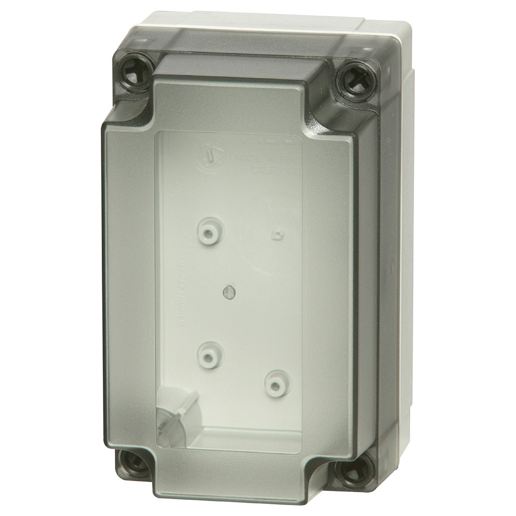 Plastic Enclosure Box, NEMA 4X, Smoked Clear Cover, 10x7x4 Inch