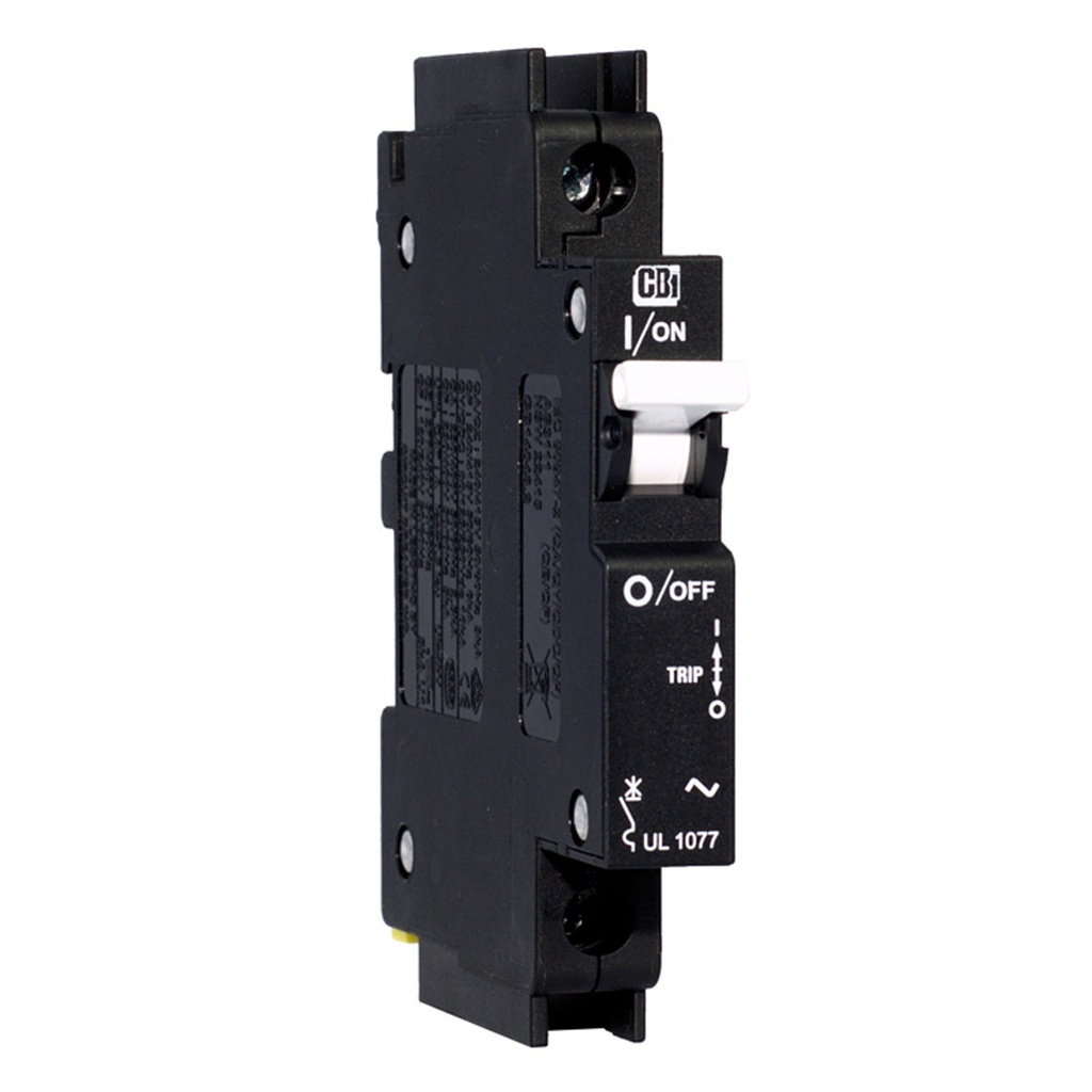 10 Amp, 1 Pole DIN Rail Circuit Breaker, 80 V DC, C Trip Curve, DIN Rail Mount, UL 489A