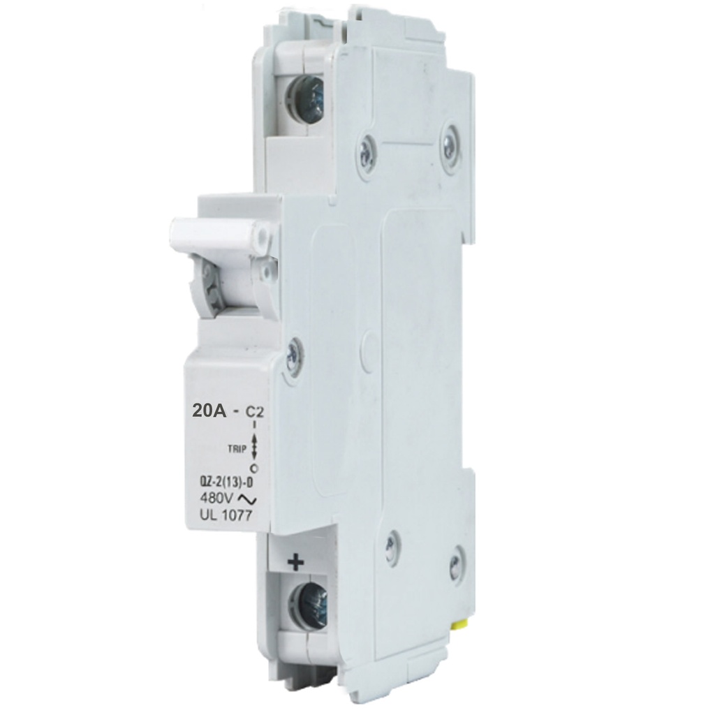ASI QZ113D250 DIN Rail Mini Circuit Breaker | 1-Pole, 50A, 277V/480V AC | Hydraulic-Magnetic Breaker | 13mm Wide | UL1077 Supplemental Protection
