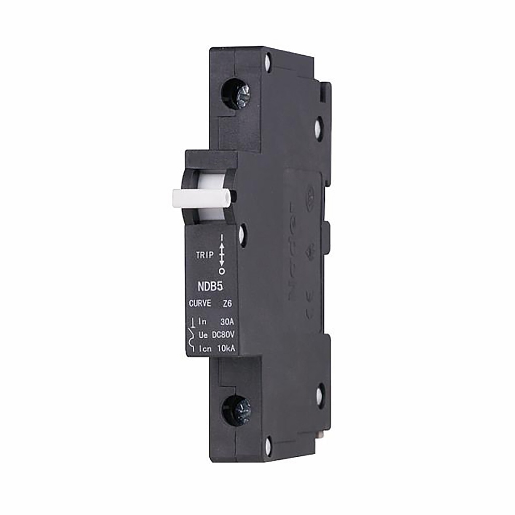 30 Amp, 1 Pole, 80V DC, Trip Curve: Z4, DIN Rail Mount-Hydraulic-Magnetic Circuit Breaker, UL1077