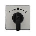 ASI 001-0013 Motor Reversing Switch Handle, Momentary Spring Return to the Off Position, Black Knob & Gray Plate, IP65 for P012/P016/P020 Series 3-Position Dial, (10-12-2 O'Clock Positions)
