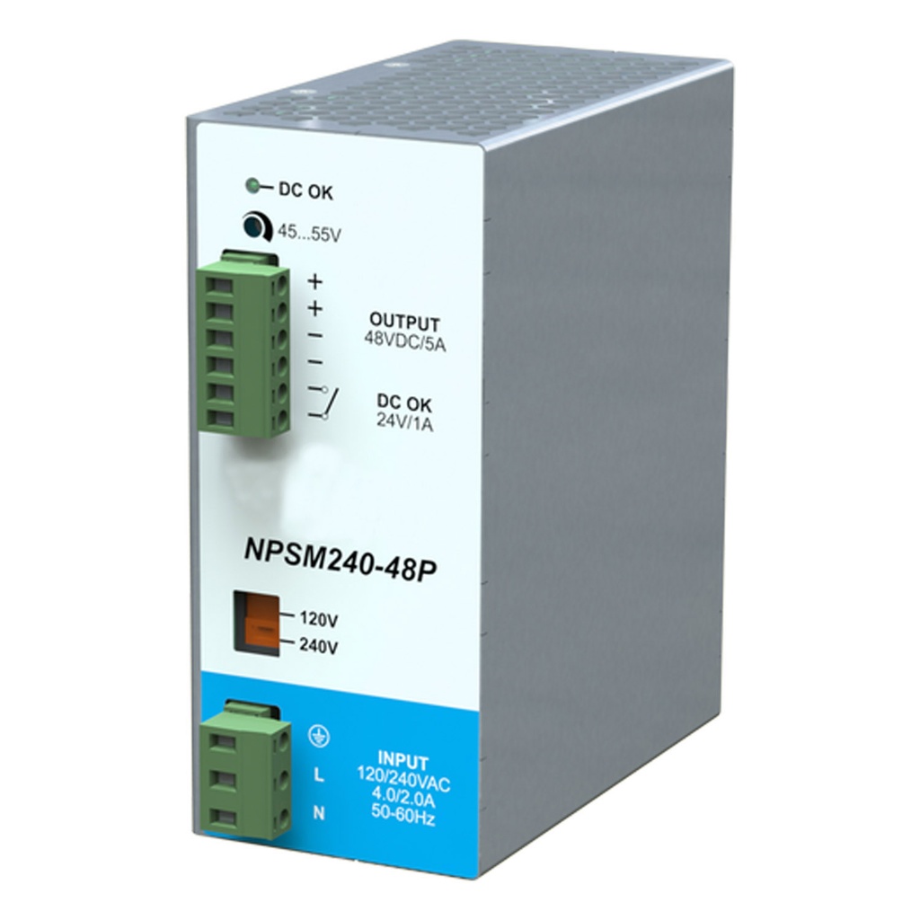 Discontinued - use ASINPSM241-72P   | 72 V DC DIN Rail Power Supply, 120/240V AC Input, 3.5Amp