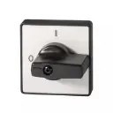 On-Off Cam Switch Handle, Black Knob, Gray Plate
