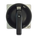 Black Rotary Disconnect Switch Handle, 2 Position, Locking