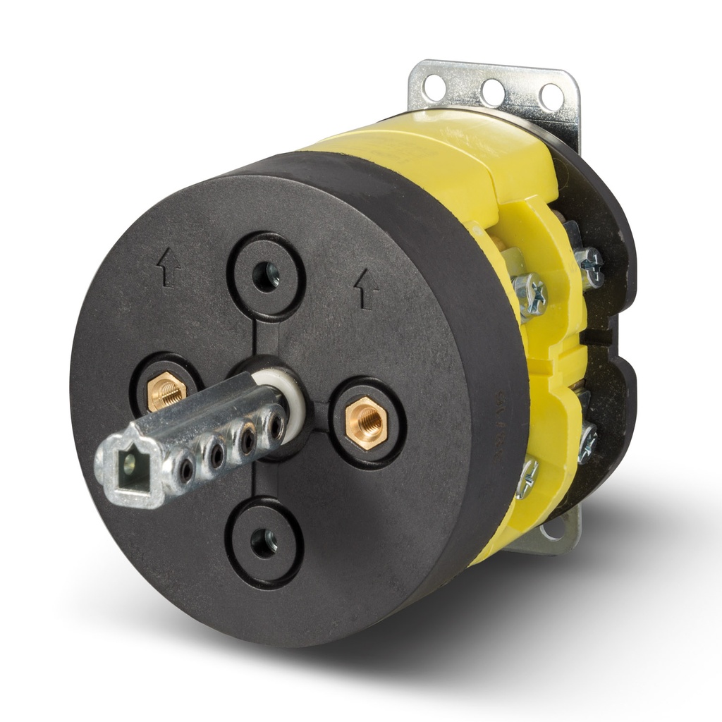 Rotary Cam Switch, 2 Position, On-Off, Load Break Switch, 4 Pole, 80A, 600 Vac, Base Panel Mount