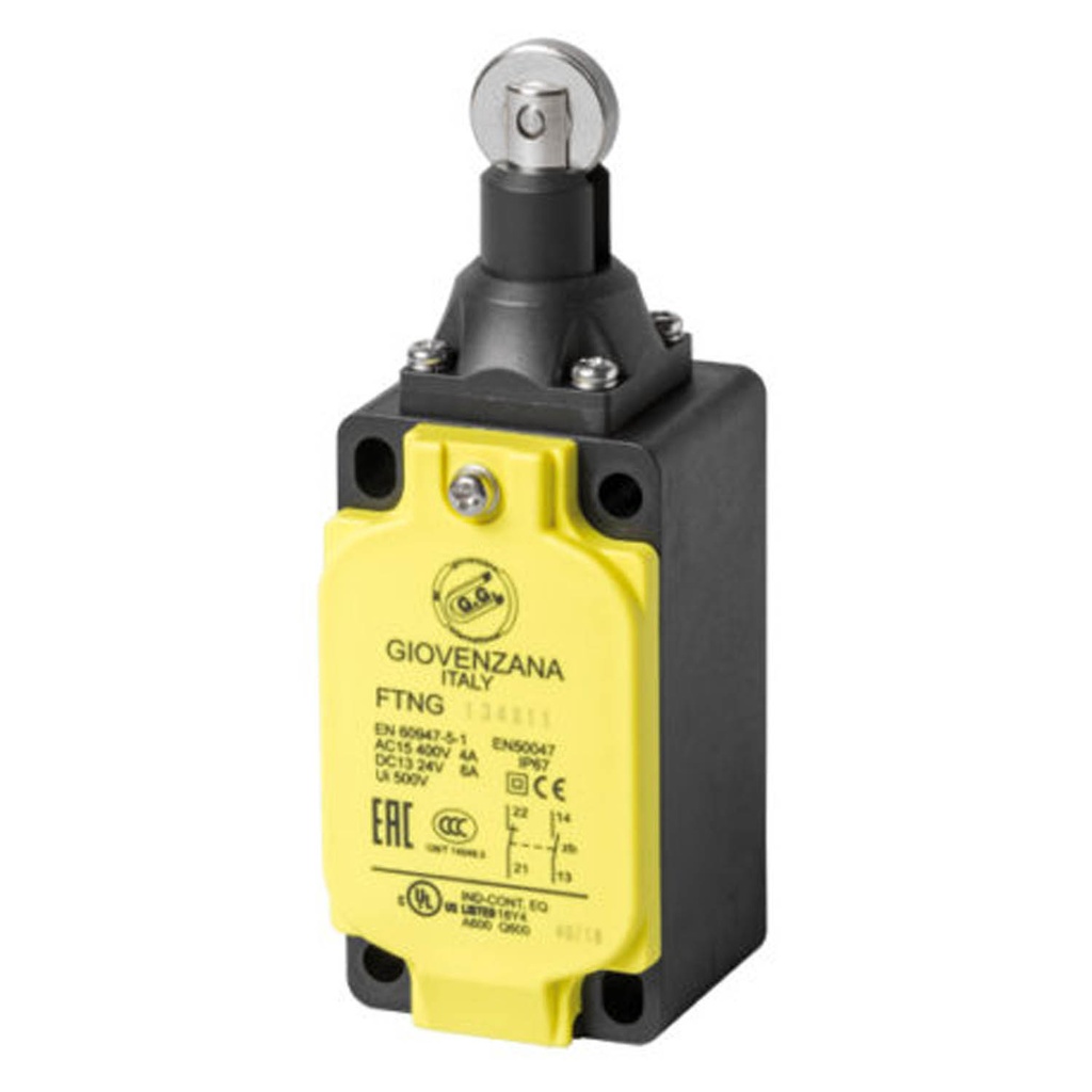 Industrial Mechanical Roller Limit Switch, Slow Break, 1 NC 1 NO , M20 Cable Entry Fitting