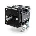 125 Amp 3 Pole Changeover Switch, 125 Amp Three Pole Rotary Changeover Switch, Rear Panel Mount, UL508 Listed