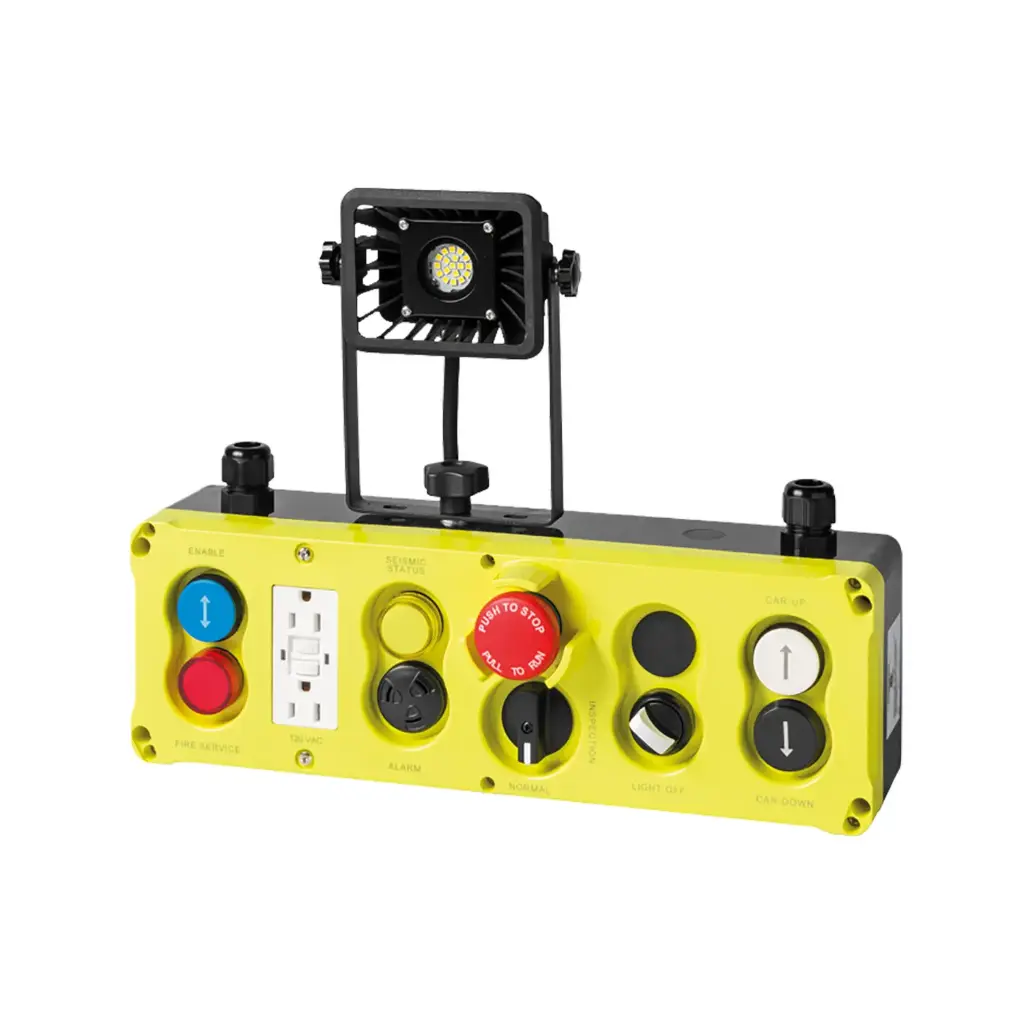 Elevator Car Top Inspection Station With High Intensity LED Floodlight, cCSAus Certified