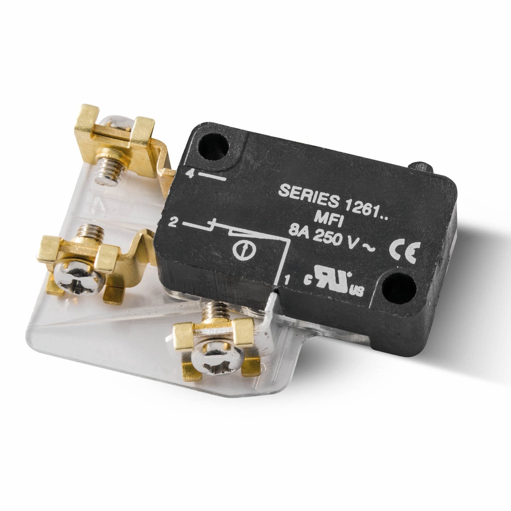 Micro Limit Switch, Pin Plunger Actuator, Screw Terminal Insulator, 8A, 250Vac
