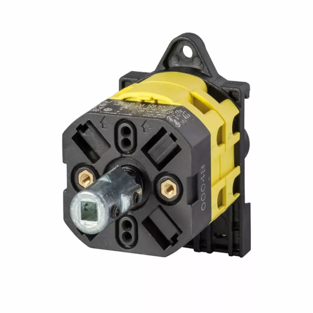 Rotary Cam Switch, 2 Position, On-Off, Load Break Switch, 4 Pole, 20A, 600 Vac, Base Panel Mount