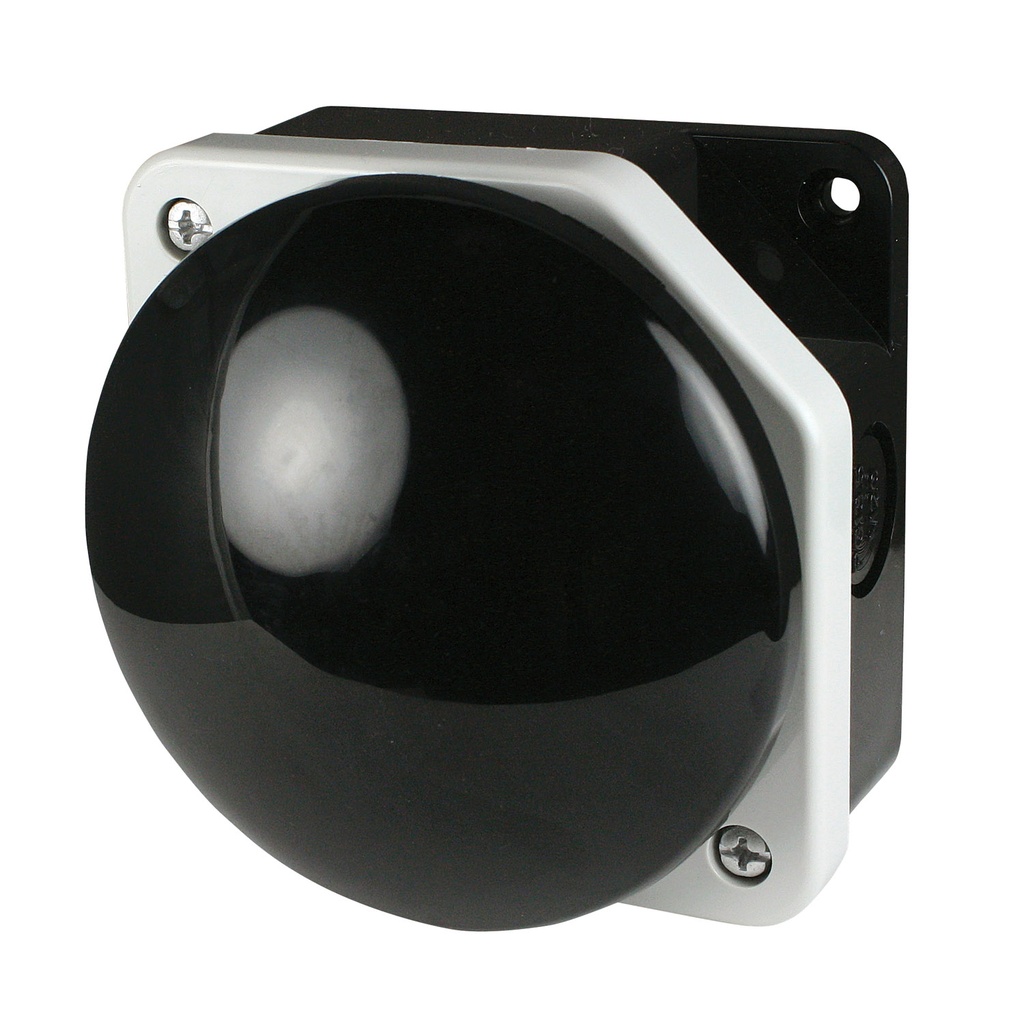 90mm Black Mushroom Head Push Button Station, Momentary, Enclosure and 1 Normally Open Contact