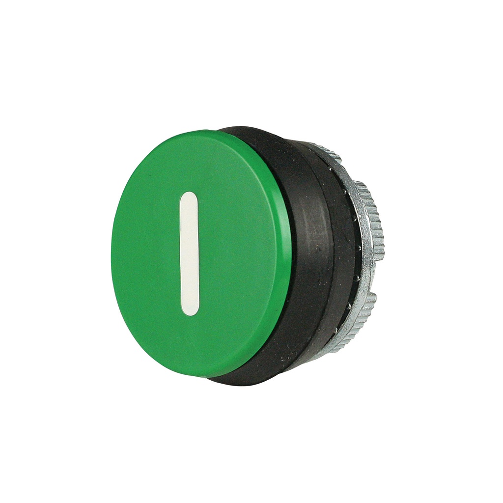 PL005001 22mm Momentary GREEN Push Button Actuator with a Vertical Line Symbol ("I") "START" | Compatible with P02, P03, PL, PLB and TLP Series Pendant Stations