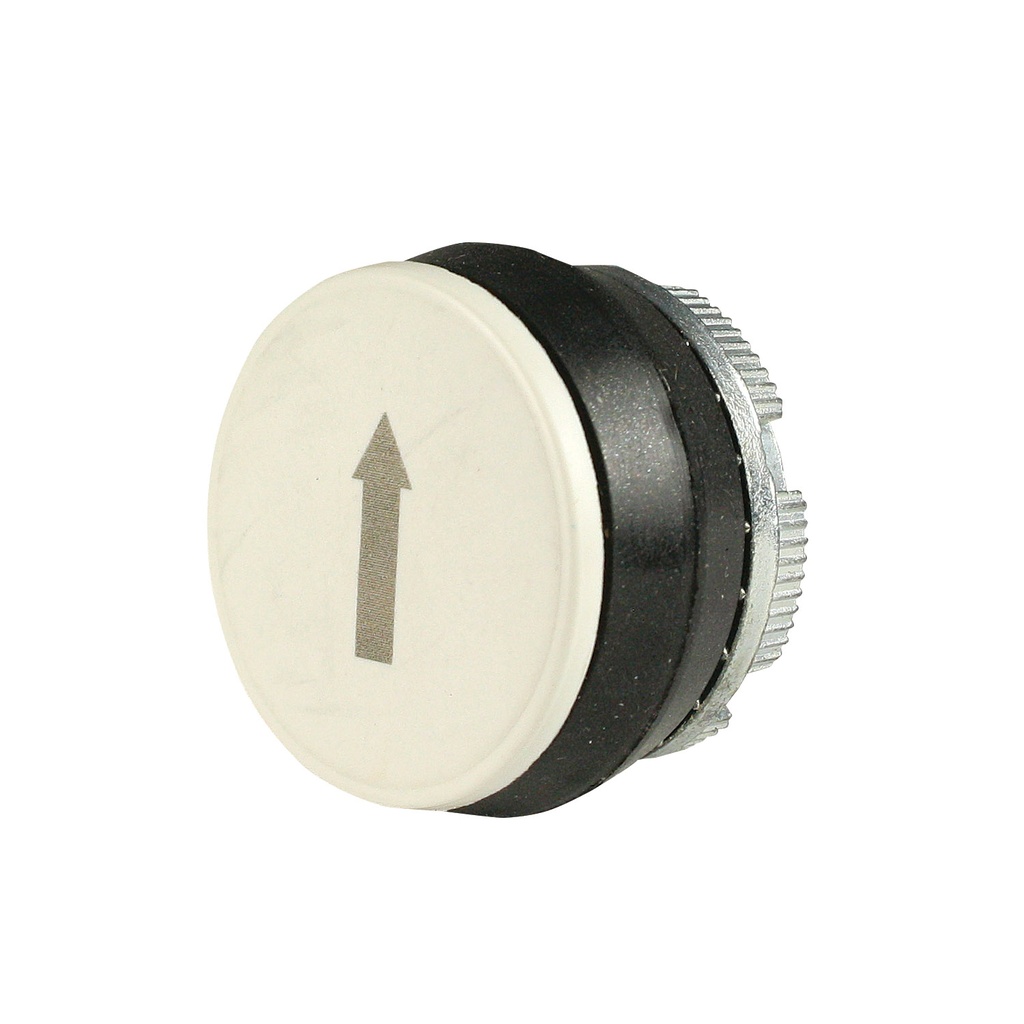 ASI Momentary Push Button Switch, Arrow Symbol, White, 22mm, Mounting Adapter Included, Use with P02, P03, PL, PLB and TLP Series