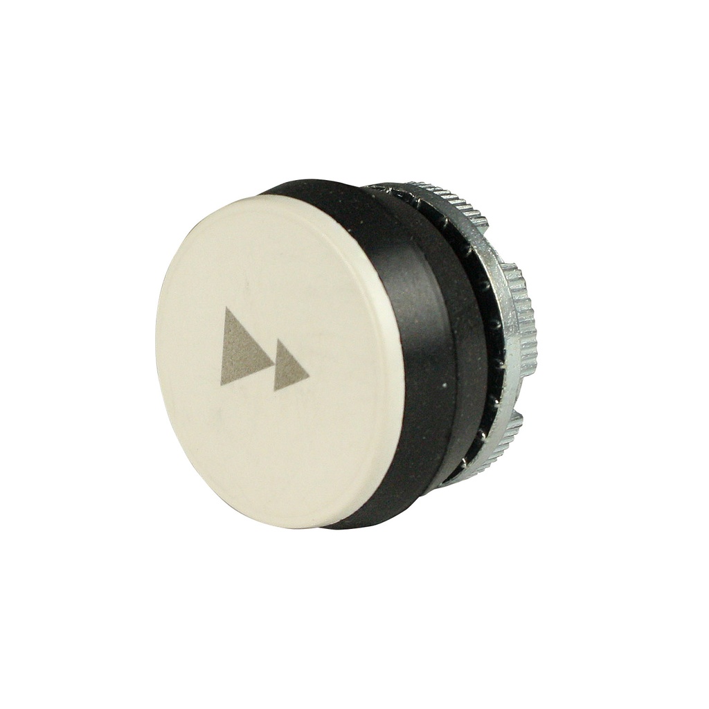 Pendant Station Replacement Momentary Push Button, White With 2 Speed RIGHT Arrow, 22mm