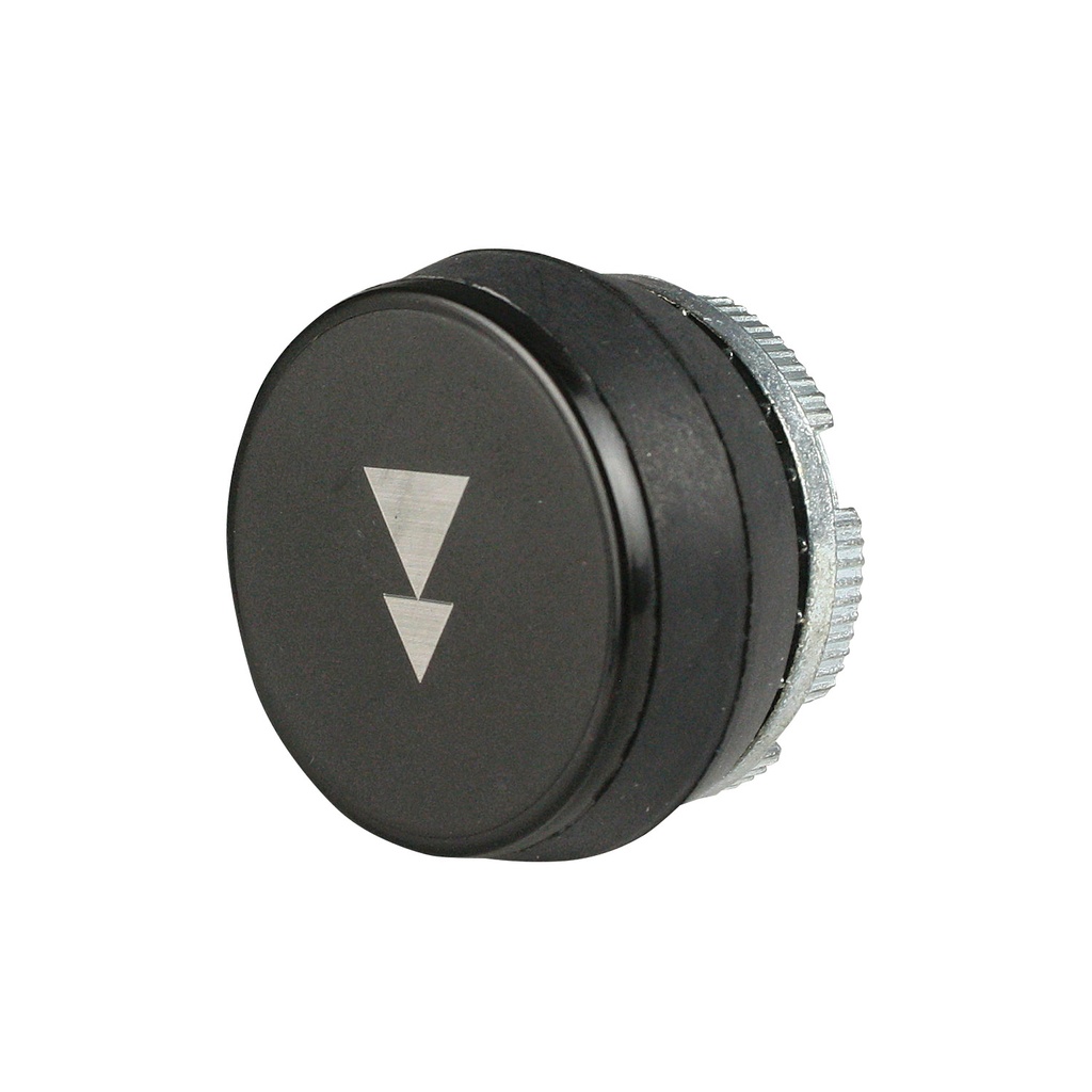 Push Button Momentary Switch Black, 2-Speed DOWN Arrow