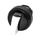 22mm Selector Rotary Switch | Black with White Tip | 1-0-2 Position Configuration, 30° Turn  | Momentary| Compatible with P02, P03, PL, PLB & TLP Series Pendant Stations