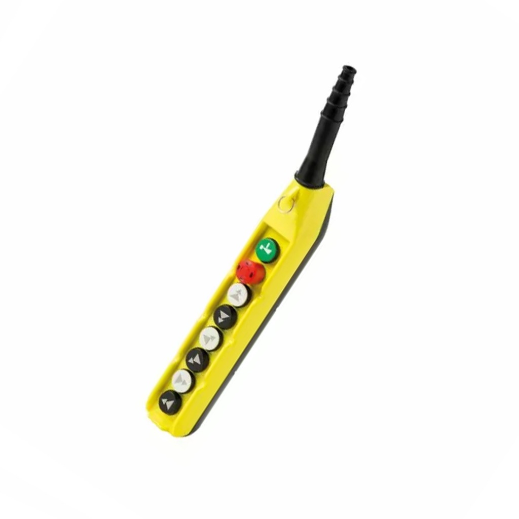 8 Button, Two Speed Crane Pendant, 8 Bidirectional Buttons, 2 2-Speed Buttons, Alarm, Estop