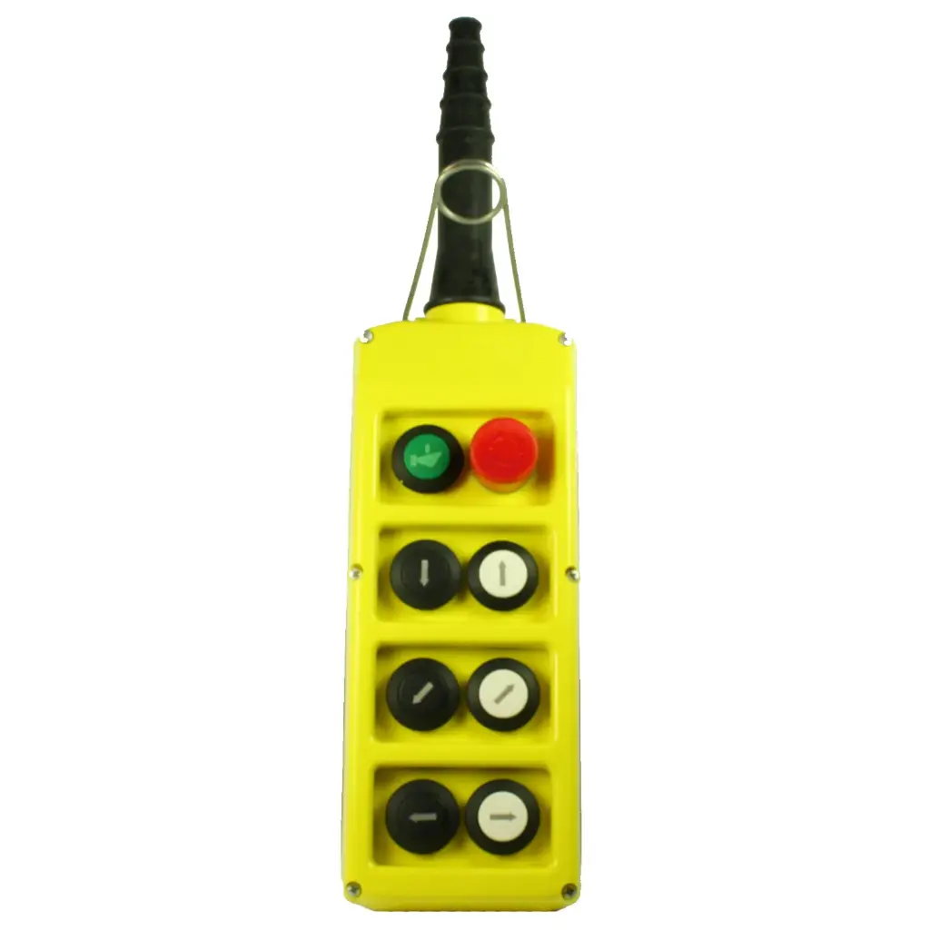 ASI PLB08/E Industrial Crane Pendant Station | Double Row, 8 Button, 16A Rated, IP65/NEMA4X,