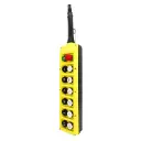 ASI PLB14-E 14-Button Crane Pendant Station | Double Row | 2-Speed Push Button Controller | Emergency Stop | IP65 NEMA 4X Rated | Industrial Overhead Hoist Control