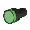Green LED Panel Mount Indicator Light | 120V AC/DC | 22mm Cutout | Screw Termination | Integrated Lens | IP54 | UL Listed | Similar to ND16 LED Series
