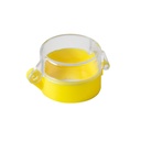 Emergency Stop Button Cover With Yellow Base, Lockout Prevents Switch from Being Reset.