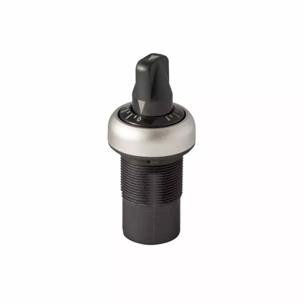 0 - 10K Ohm Potentiometer, 22mm Mounting, Silver Bezel, Push-in Wiring