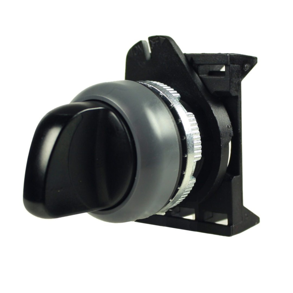 2 Position Maintained Selector Switch, 90 Degree Turn To Right, 22mm Selector Switch, Black