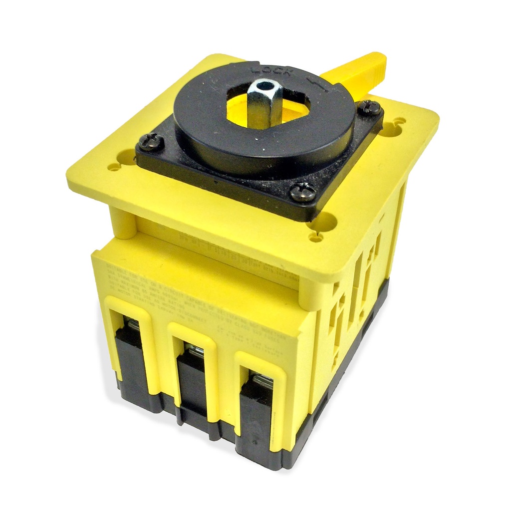 Rotary Disconnect Switch, 80 Amp, 3 Pole, Non Fused, 22mm Hole Door Quick Mount, UL 508 Listed, Motor Disconnect Switch