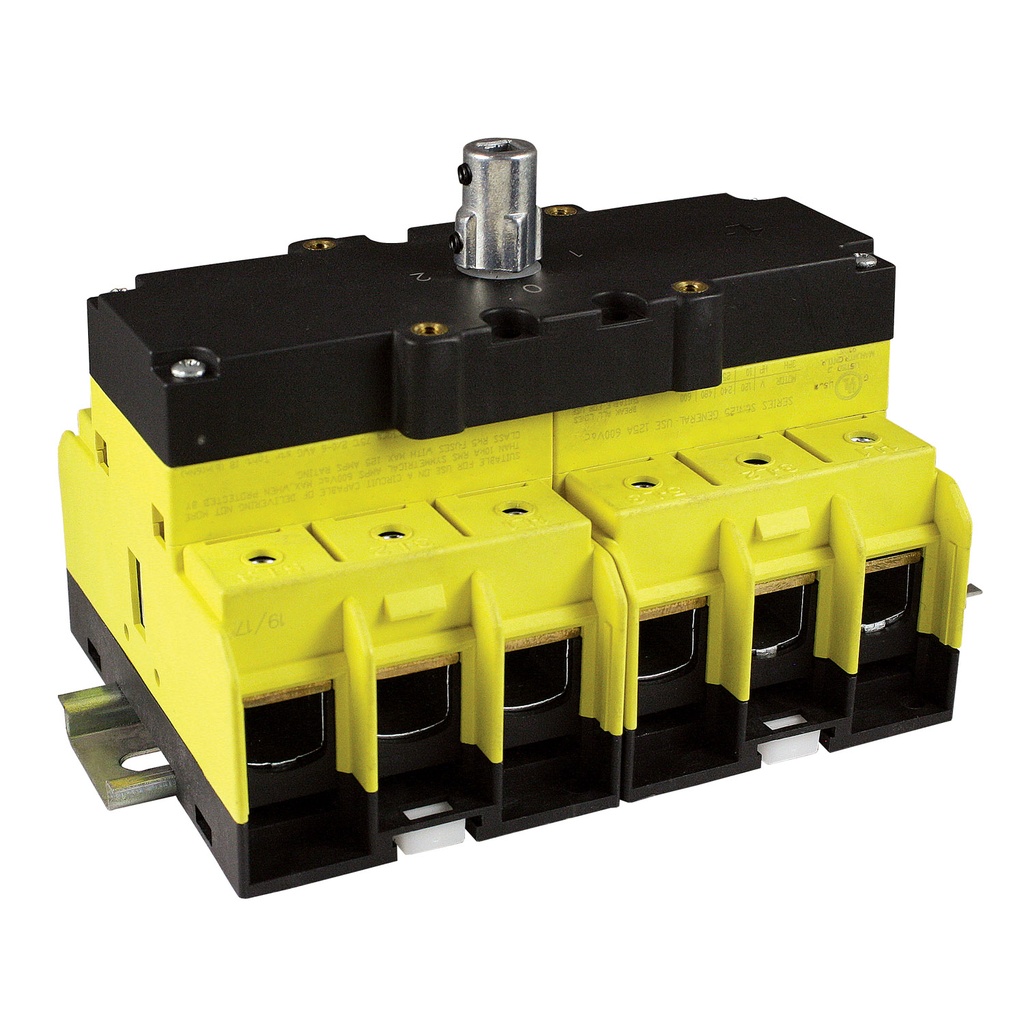 125 Amp Rotary Disconnect Switch, Motor Disconnect Switch, Panel Mount Disconnect Switch With 3 Changeover Poles, UL 508