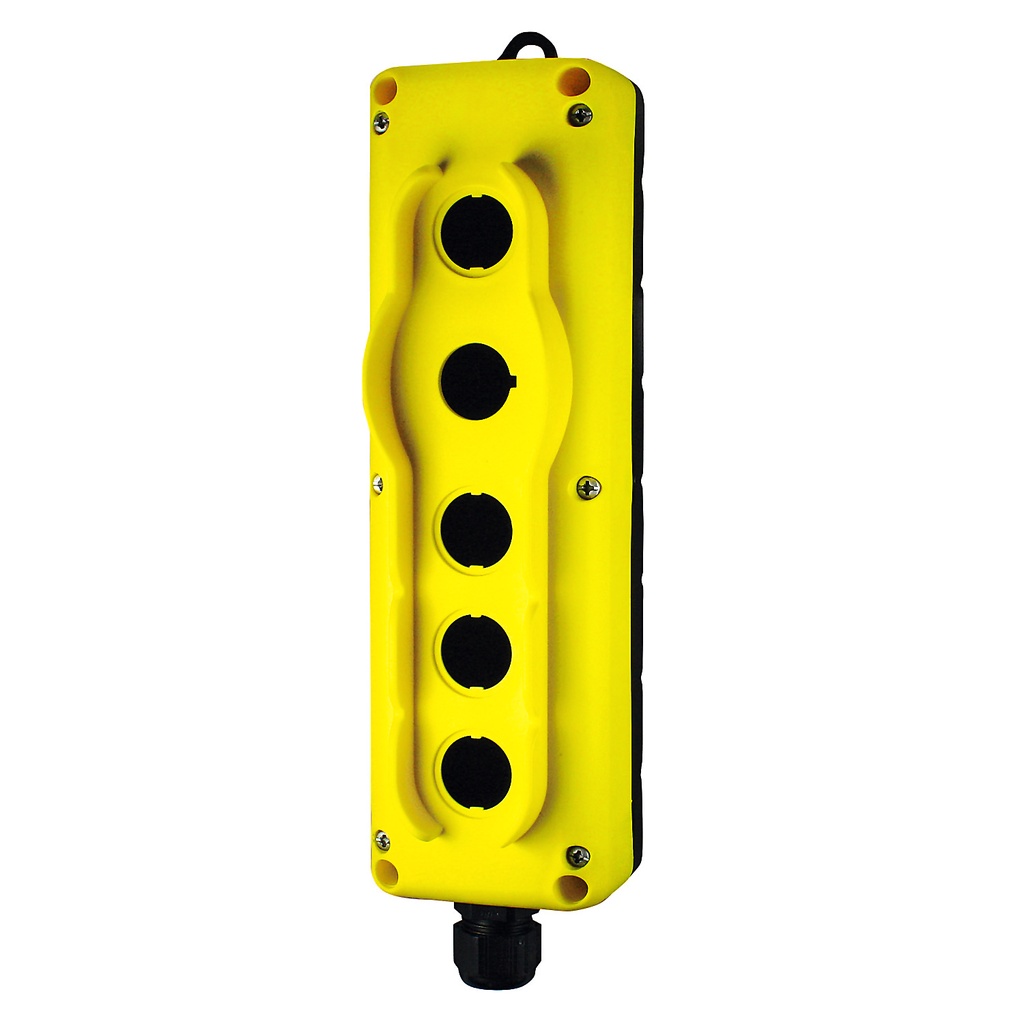 ASI TLP5K 5-Hole Control Station | NEMA 4 Enclosure | Cable Gland Included | Industrial Push Button Station